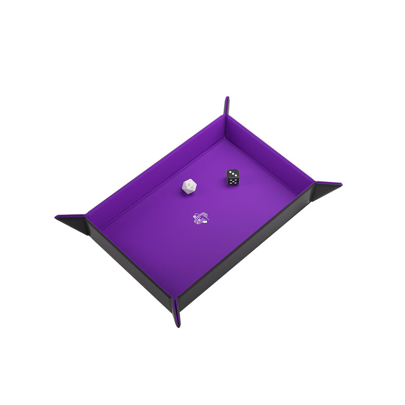 Magnetic Dice Tray: Rectangular - Black / Purple