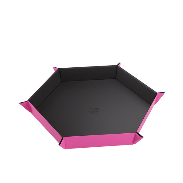 Magnetic Dice Tray: Hexagonal: Black / Pink