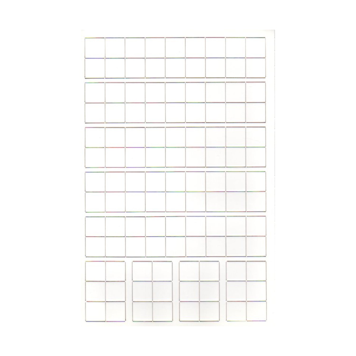 9/16" Blank White Counter Sheet (Half Sheet)