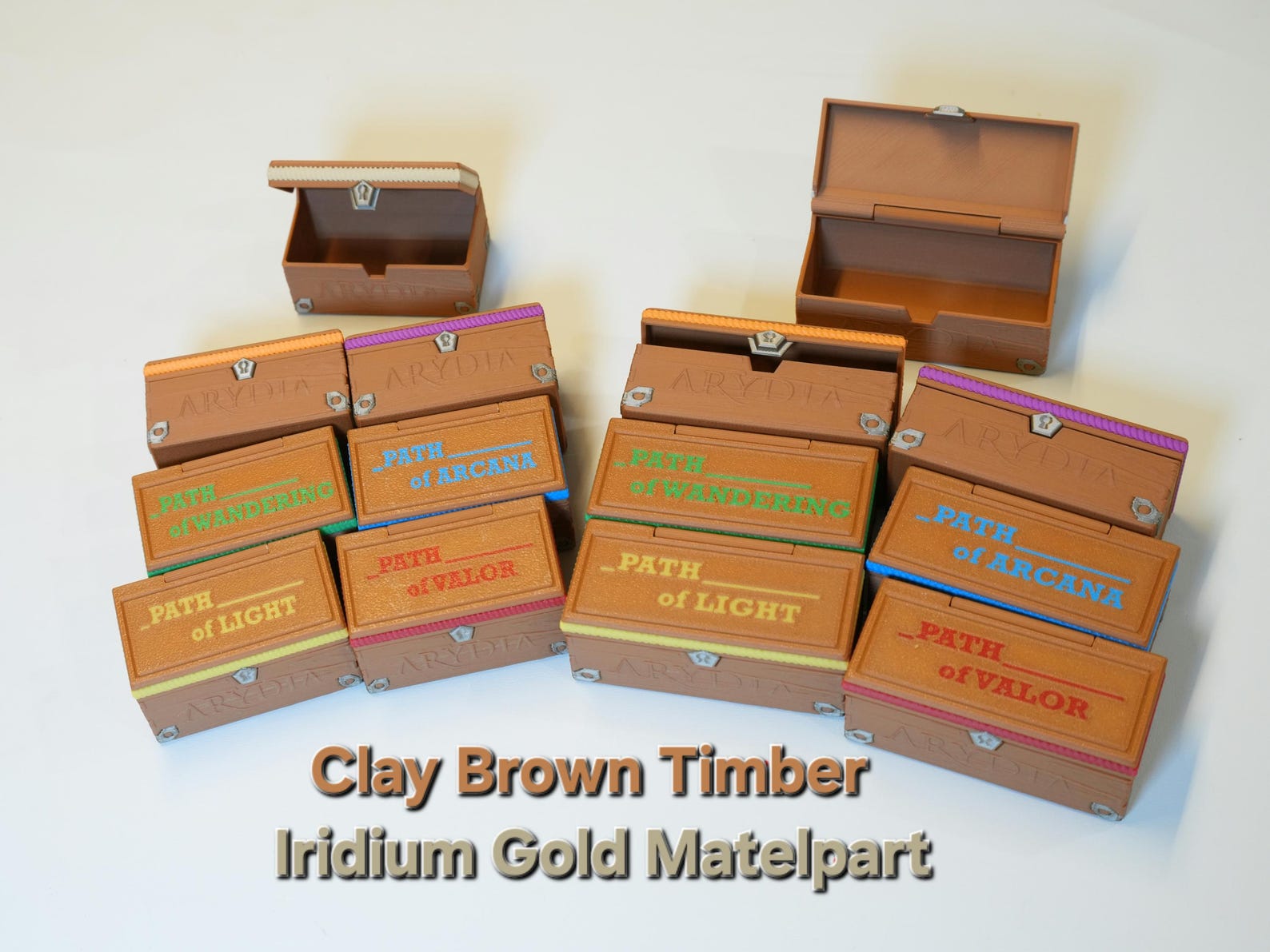 BGisGood - Arydia Wooden Treasure Chests - Game Upgrade Standary-Sized Version ( All Color - 21 Pieces)