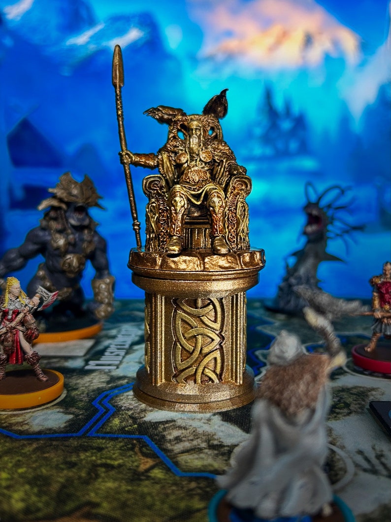 AdrenaCreative - Blood Rage: Gods of Asgard - Pedestals/Card Tray (Metallic Gold)
