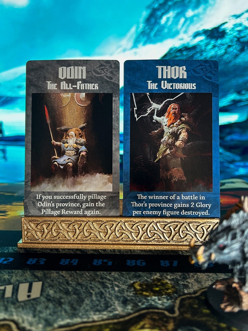 AdrenaCreative - Blood Rage: Gods of Asgard - Pedestals/Card Tray (Metallic Gold)