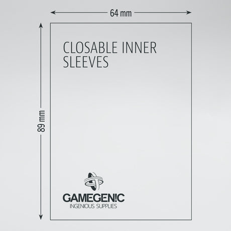 Gamegenic - Prime Sleeves: Closable Inner Sleeves (100ct) (Repackaging) *PRE-ORDER*