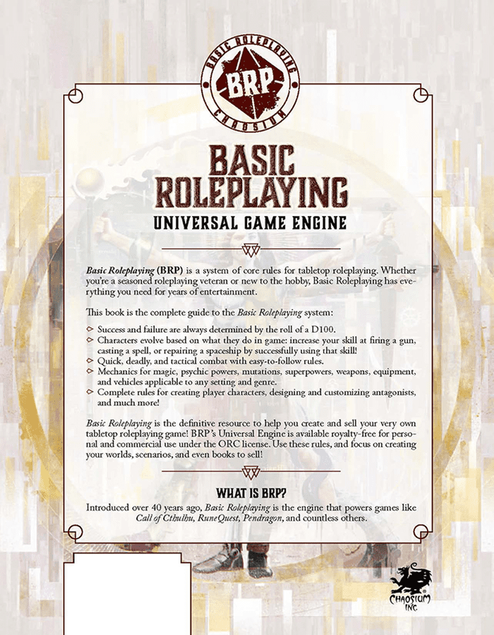 Basic Roleplaying: Universal Game Engine