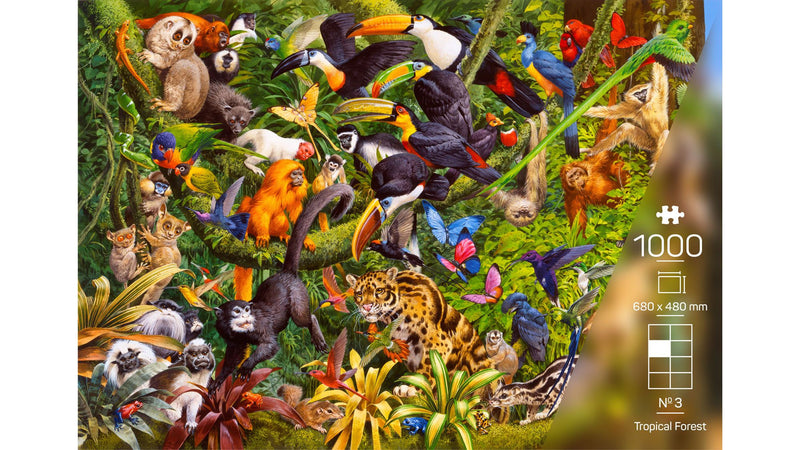 Treecer Puzzles - The Wildlife Collection – Nr. 3 Tropical Forest (1000 Pieces) (Import)