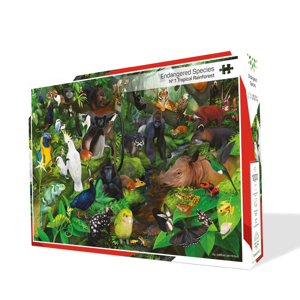 Treecer Puzzles - The Endangered Species Collection – Nr. 1 Tropical Rainforest (1000 Pieces) (Import)