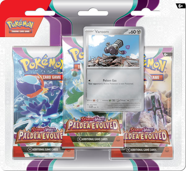 Pokémon - Scarlet and Violet: Paldea Evolved - 3 Pack Blister - Varoom