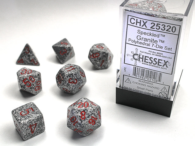 Chessex - 7 Piece - Speckled - Granite