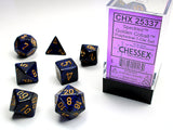 Chessex - 7 Piece - Speckled - Golden Cobalt