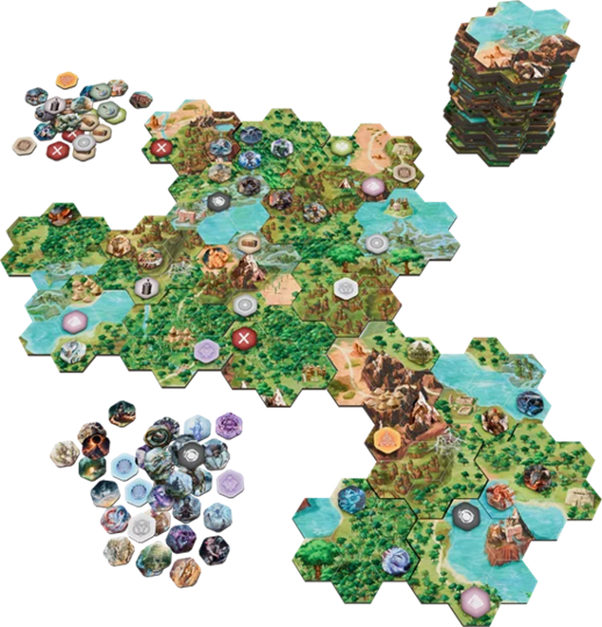 HEXplore It: The Mountains of Godai - Caprakan Map Pack *PRE-ORDER*