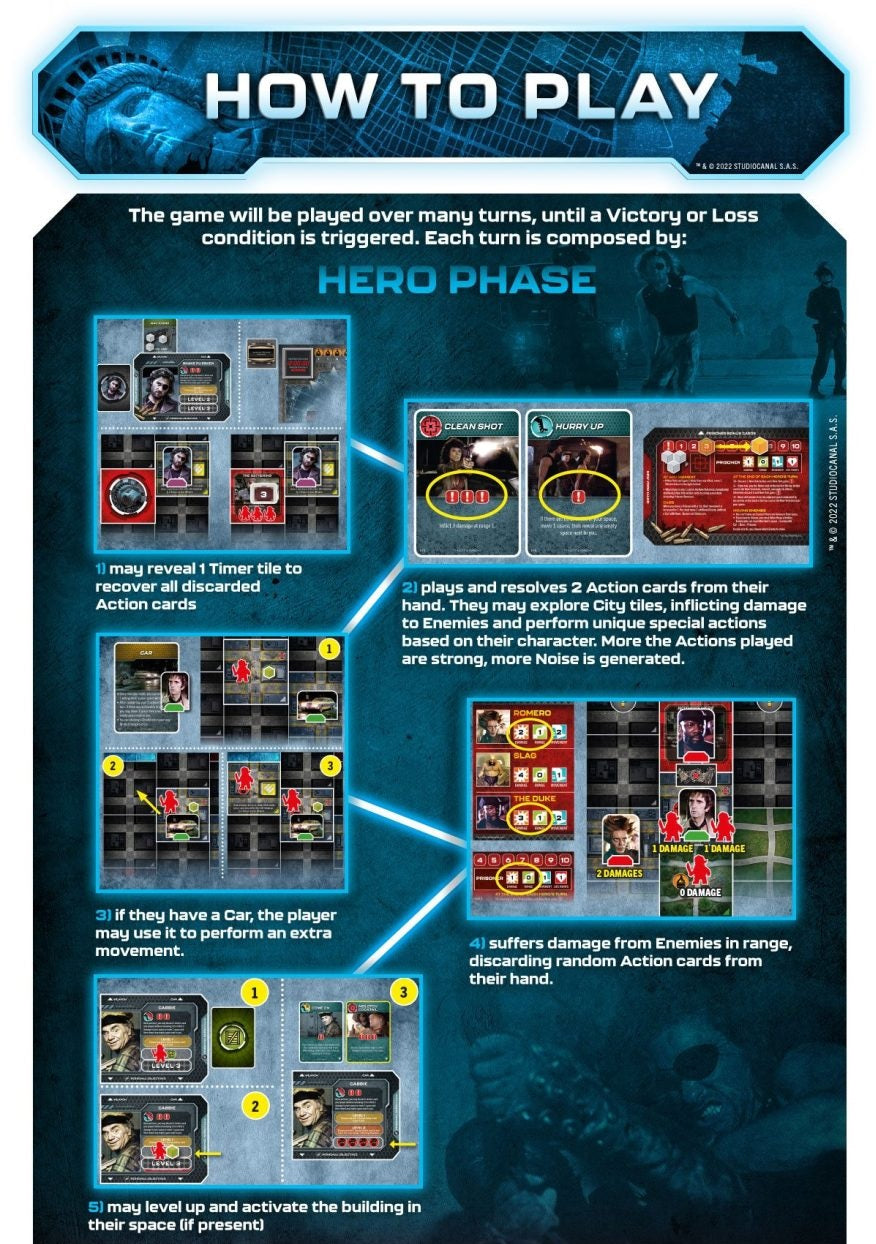 Jeu De Société Escape From New York - Version Française Avec Hero Set Et Stretch Goals