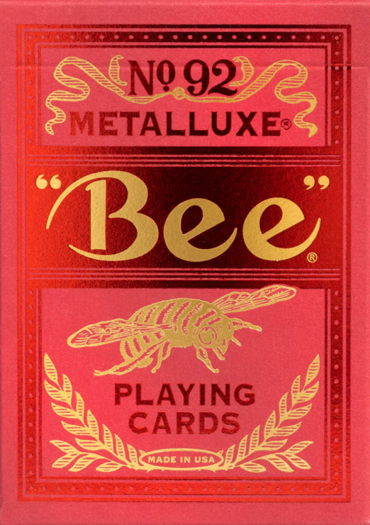 Bicycle Playing Cards - Bee Metalluxe (Red)