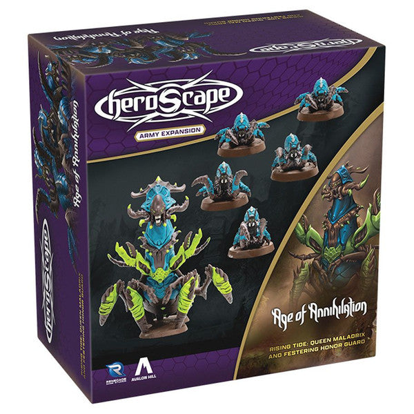 Heroscape: Rising Tide – Queen Maladrix and Festering Honor Guard Army Expansion (Unpainted)