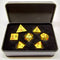 Plum Blossom Dice Kit - Gold with Red Flowers in a Metal Box