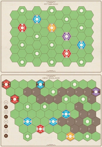 Age of Steam Deluxe: New England/Pittsburgh & Switzerland Maps