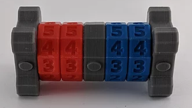 Hero Creations - Life Counter 4 Rings (2 Blue 2 Red)