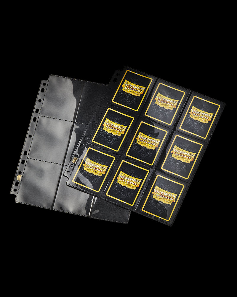 Dragon Shield - 18-Pocket Page - Binder Pages: Clear Black Backed (50ct)