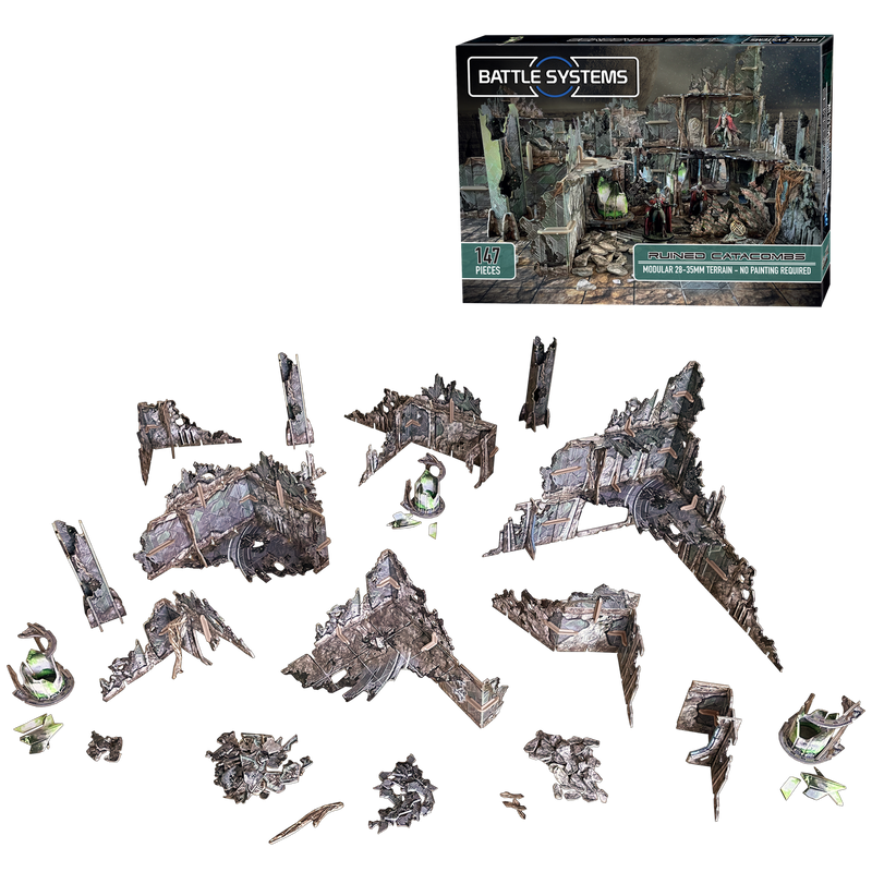 Battle Systems Scifi Terrain Ruined Catacombs Set (Import)