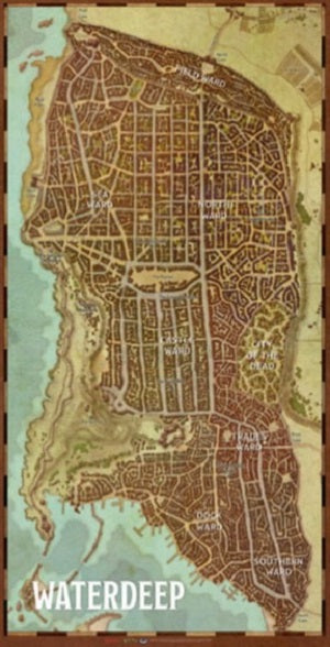 Dungeons & Dragons: Waterdeep - City Map