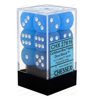 Chessex - Frosted: 12D6 Caribbean Blue