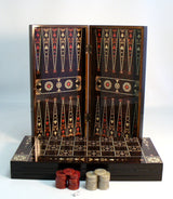 Backgammon Set: 19" Floral Decoupage