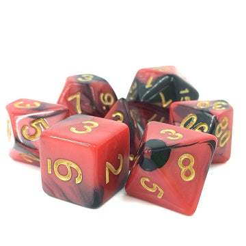 TMG RPG Dice Set - Fusion Red/Black Blood Pact