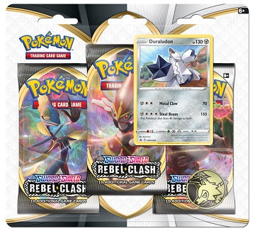 Pokémon - Sword & Shield: Rebel Clash 3-Pack Blister