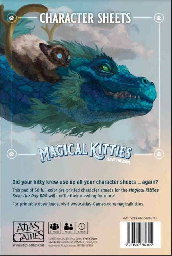 Magical Kitties Save the Day - Character Sheets