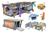 Battle Systems Scifi Terrain Trade Container Set (Import)