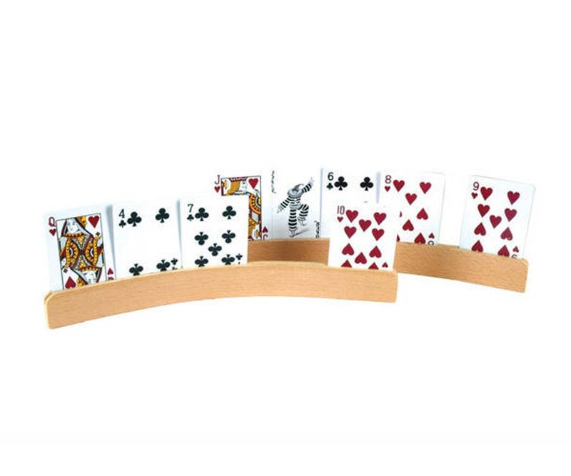 Curve Shape Wooden Card Holders - 2 Pieces