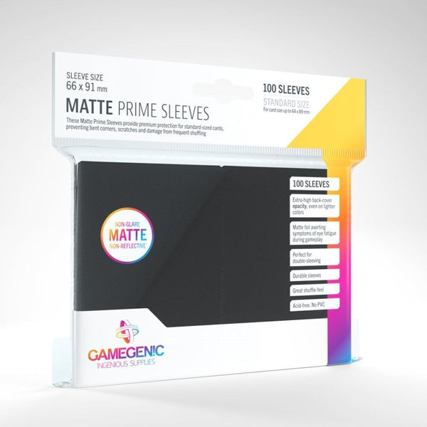 Gamegenic - Matte Prime Sleeves - Black (100ct)