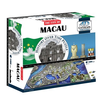 Puzzle - 4D Cityscape - History Over Time Puzzle: Macau (1023 Pieces)