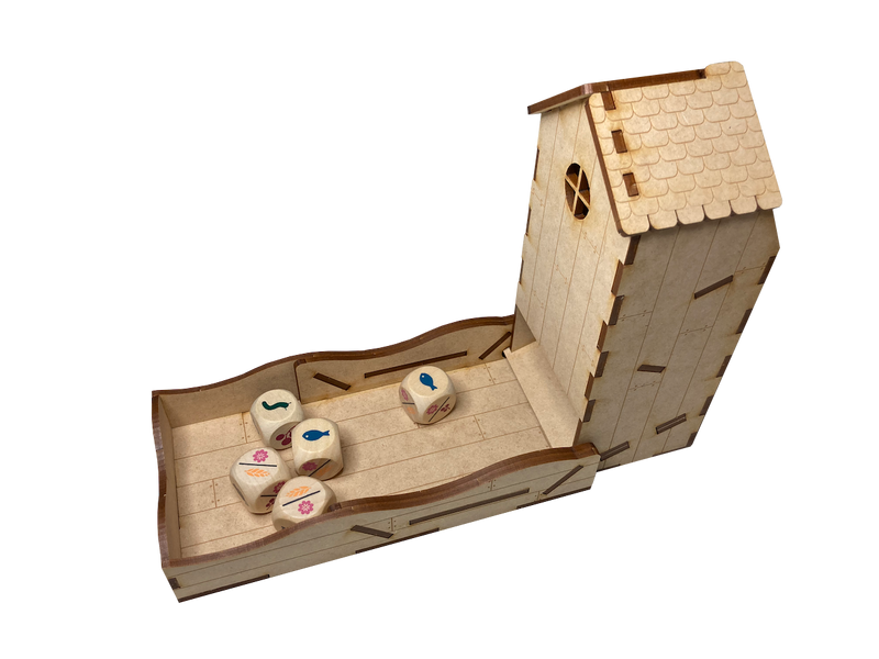 Go7 Gaming - DT-002 Engraved Dice Tower for Wingspan