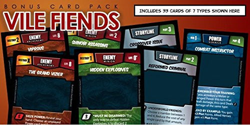 Heroes of Metro City: Vile Fiends Bonus Card Pack