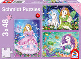 Puzzle - Schmidt Spiele - Princess, Fairy and Mermaid (3x48 Pieces)