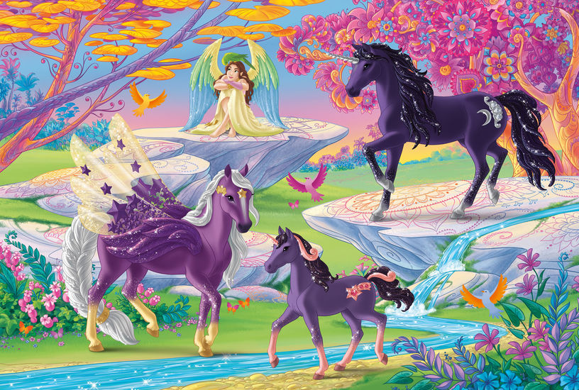 Puzzle - Schmidt Spiele - Glade with Unicorn Family (100 Pieces)