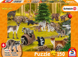 Puzzle - Schmidt Spiele - Wild Life: Where the Raccoons Live (150 Pieces)