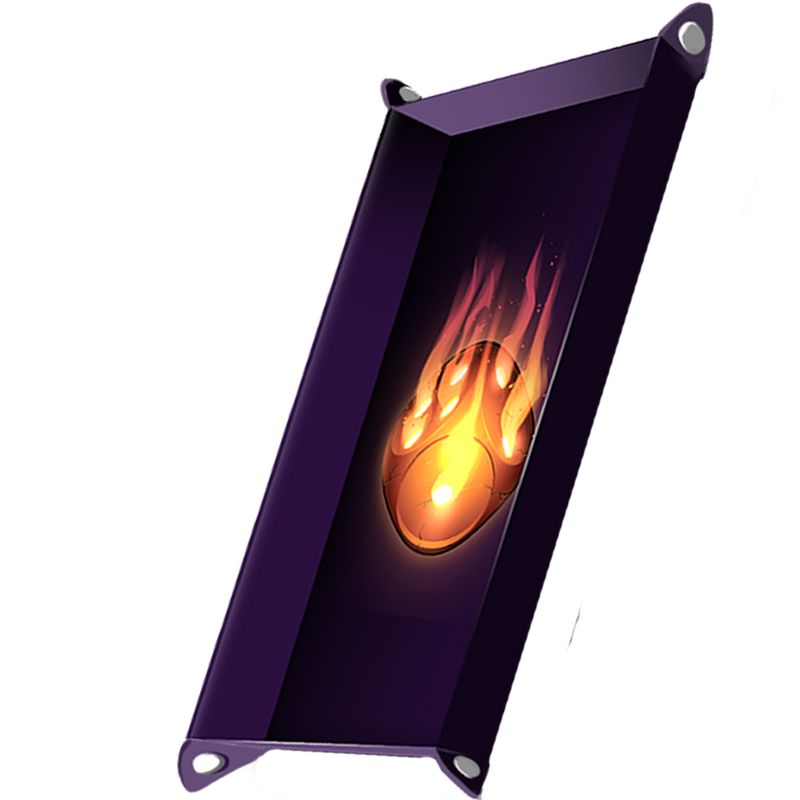 Dice Throne - Dice Tray (Purple with Flaming Die Logo)