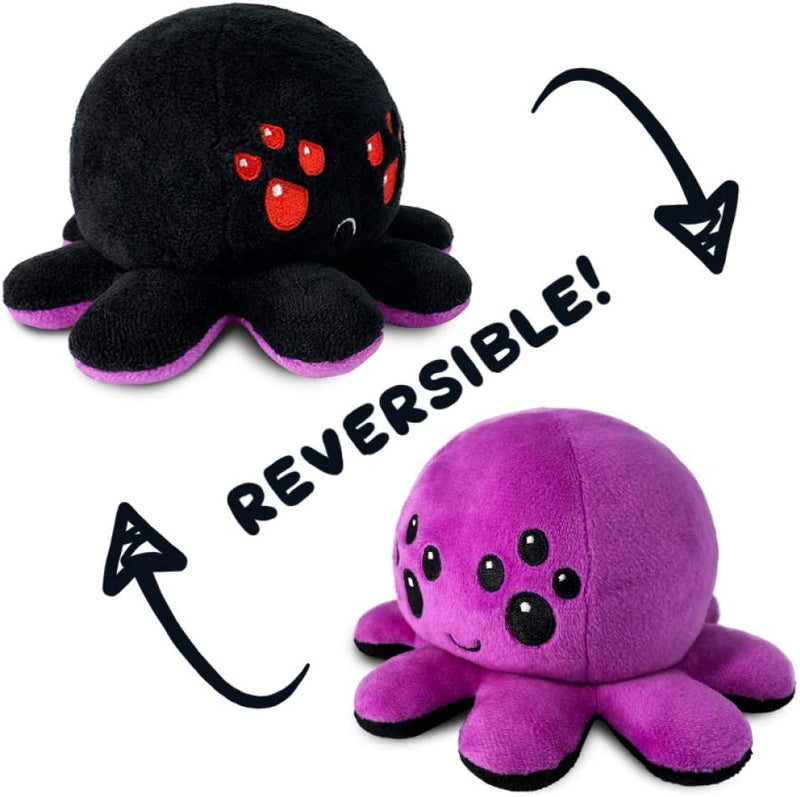 Reversible Spider Mini Plush (Happy Purple+Angry Black)