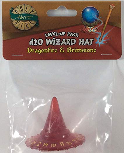 PolyHero Dice: 1d20 Wizard's Hat - Dragonfire