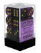 Chessex - Gemini: 12D6 Black-Purple / Gold