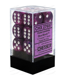 Chessex - Festive: 12D6 Violet / White