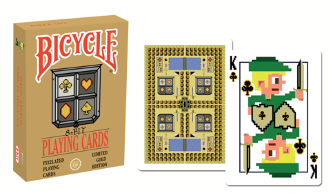 8-Bit Playing Cards Limited Gold Mini Deck