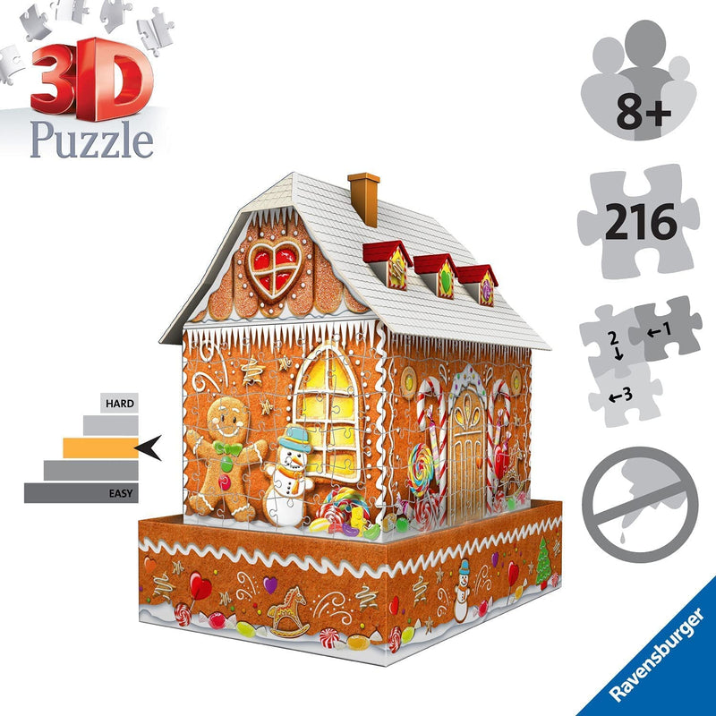 Puzzle - Ravensburger - 3D Gingerbread House (216 pieces)