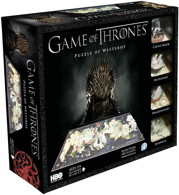 Puzzle - 4D Cityscape - Game of Thrones: Puzzle of Westeros (1400+ Pieces)
