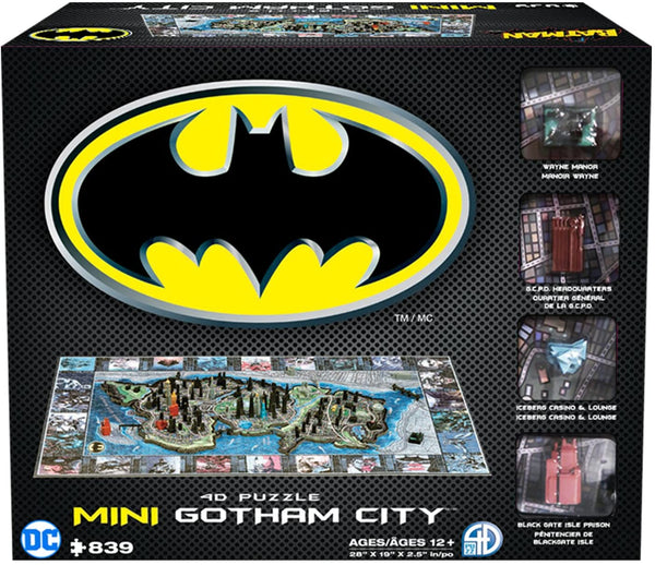 Puzzle - 4D Cityscape - Batman: Mini Gotham City (839 Pieces)