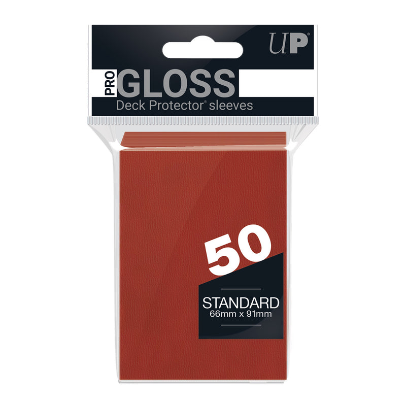Ultra Pro - PRO-Gloss 50ct Standard Deck Protector® sleeves: Red