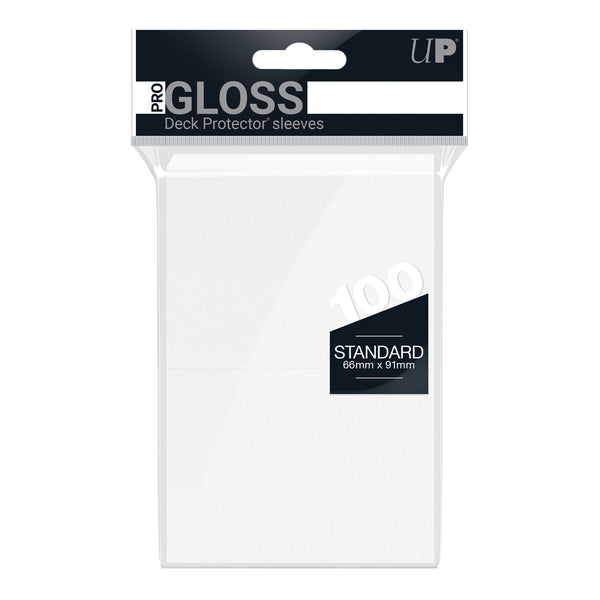 Ultra Pro - PRO-Gloss 100ct Standard Deck Protector® sleeves: White
