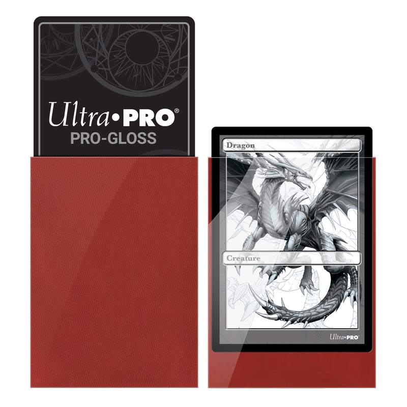 Ultra Pro - PRO-Gloss 100ct Standard Deck Protector® sleeves: Red