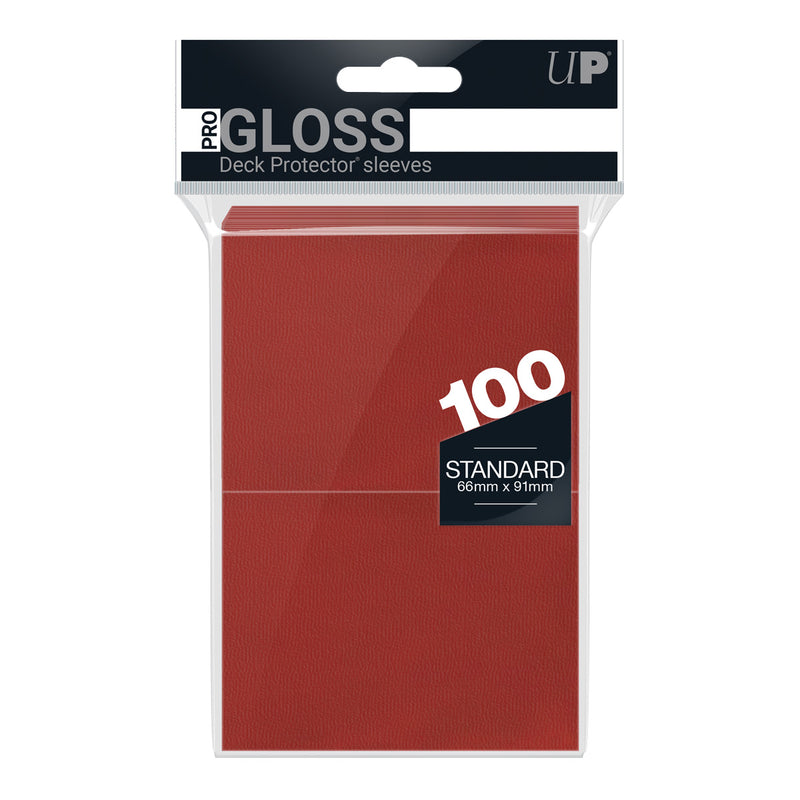 Ultra Pro - PRO-Gloss 100ct Standard Deck Protector® sleeves: Red